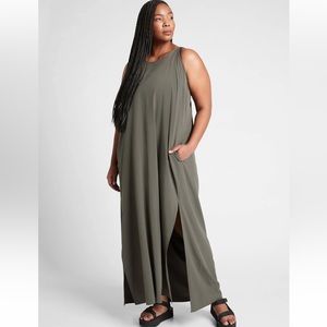 Athleta | Dresses | Athleta Hayes Pleated Maxi Dress Size X | Poshmark